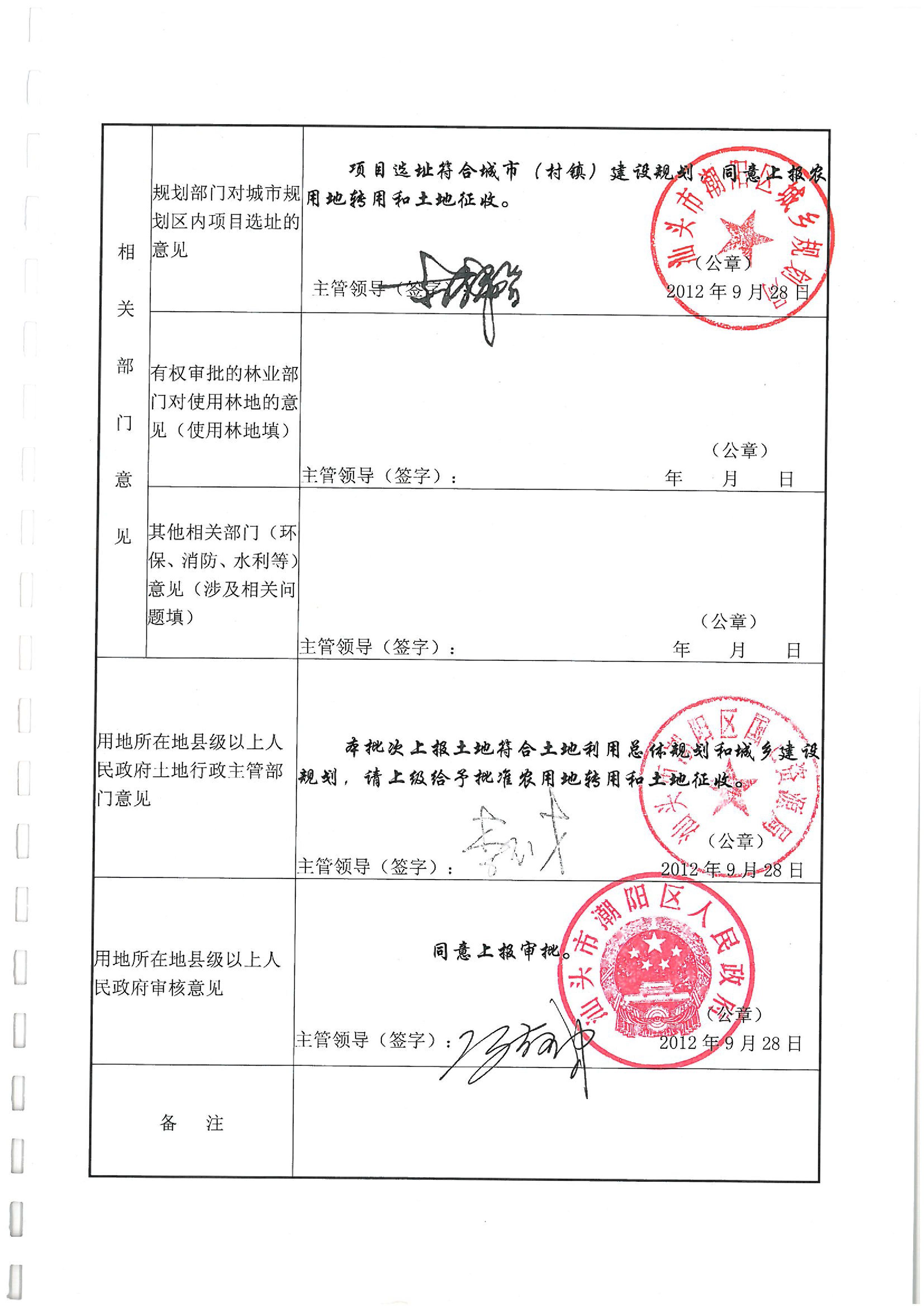 2012年度第一批次“一书四方案”