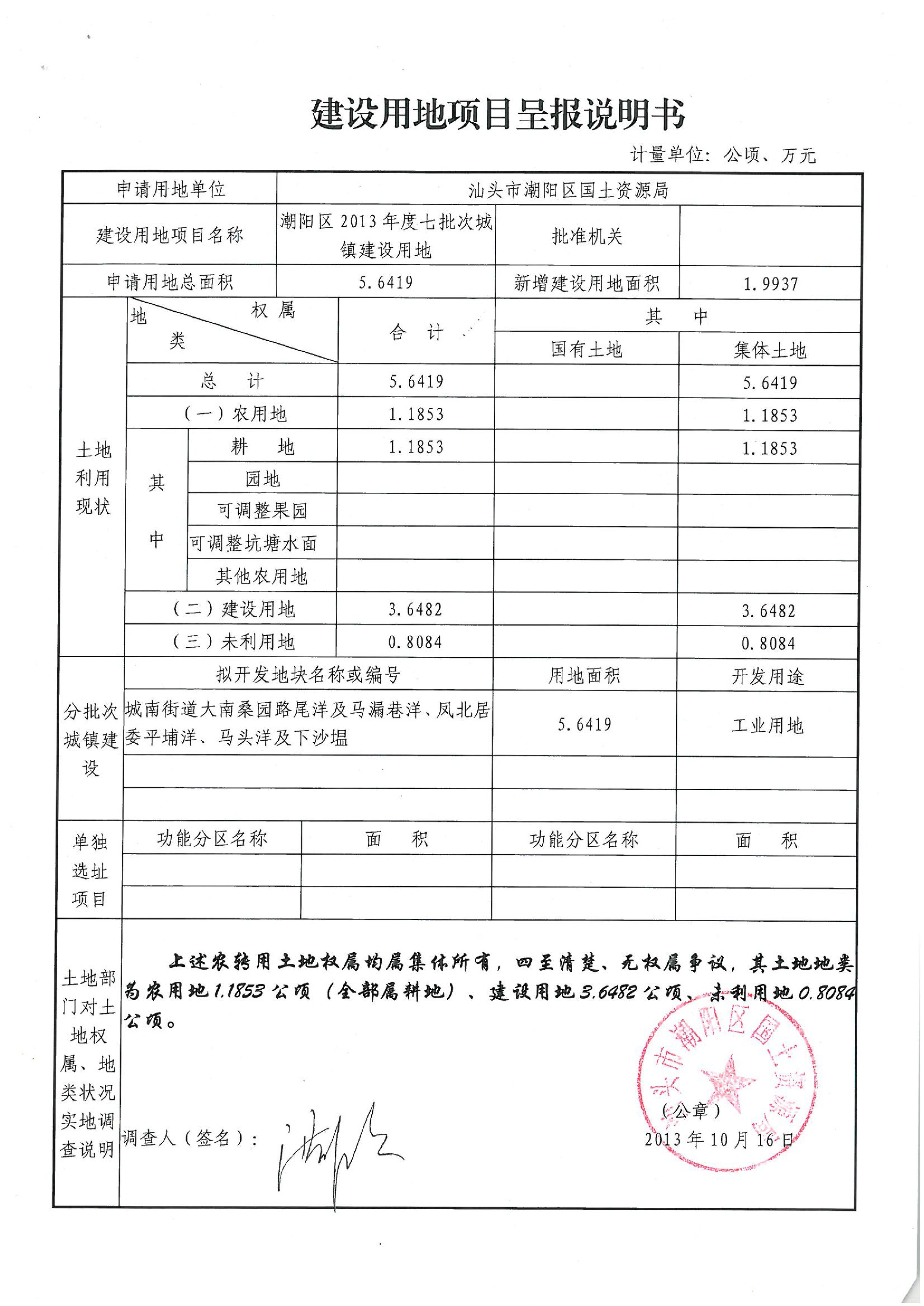 2013年度第七批次“一书四方案”