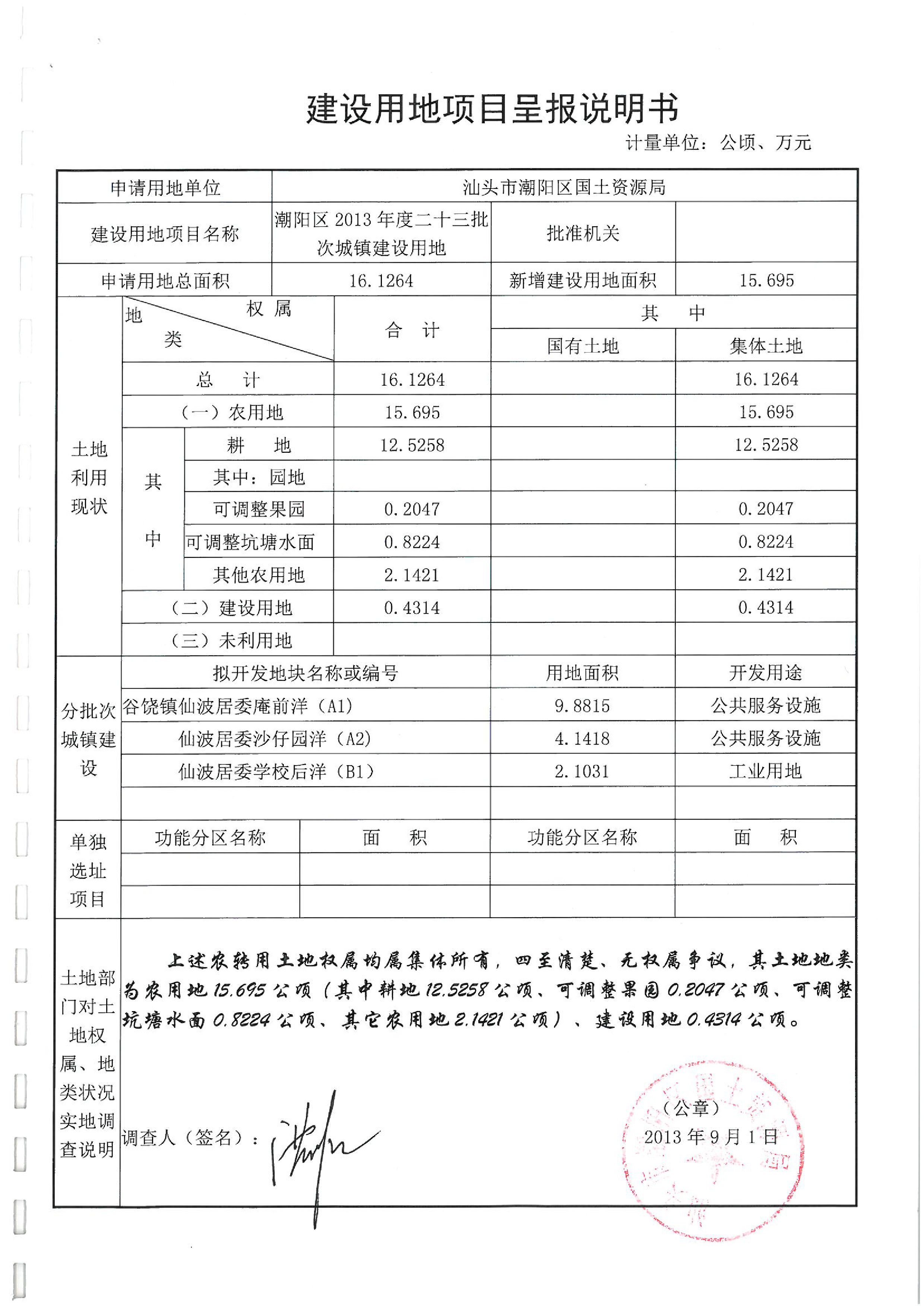 2013年度第二十三批次“一书四方案”