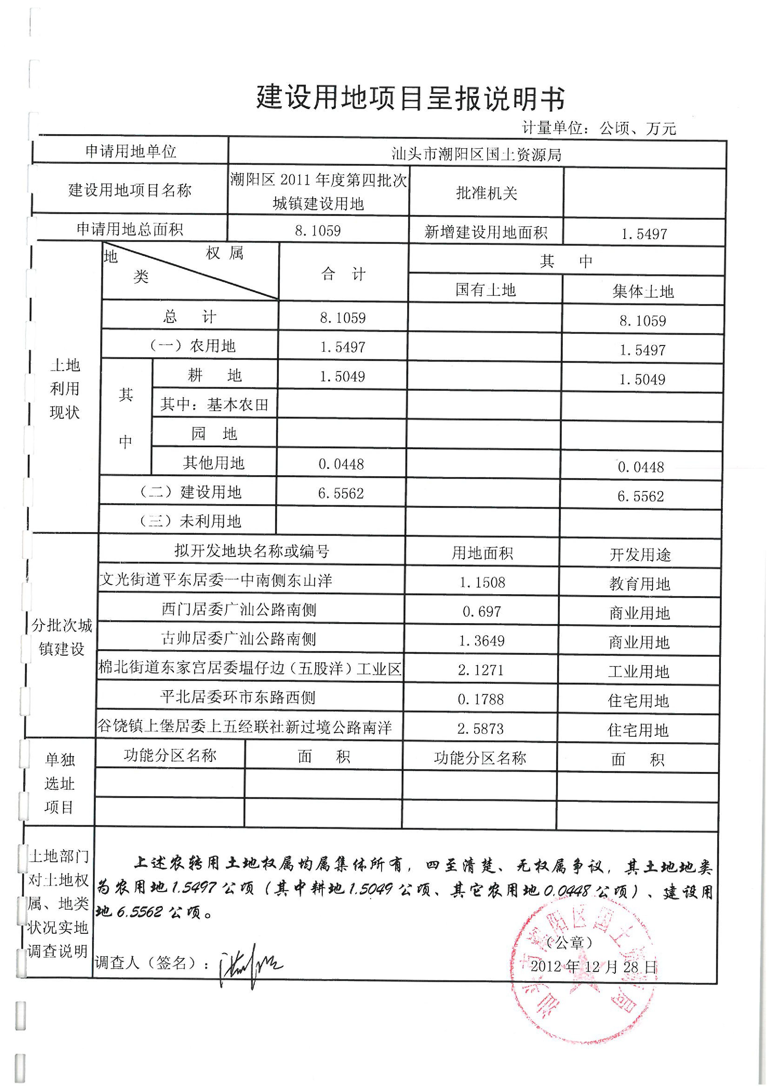 2011年度第四批次“一书四方案”