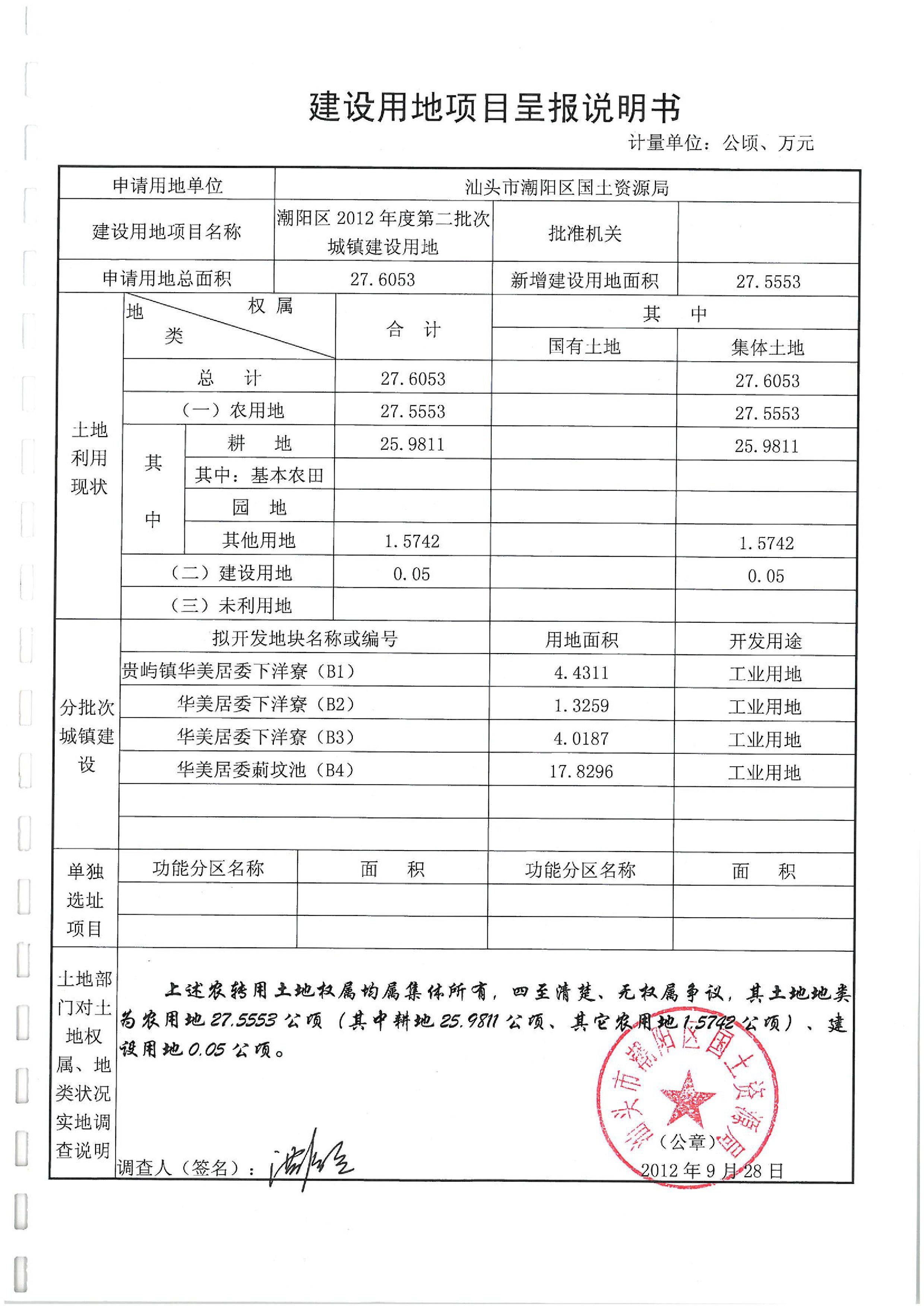2012年度第二批次“一书四方案”