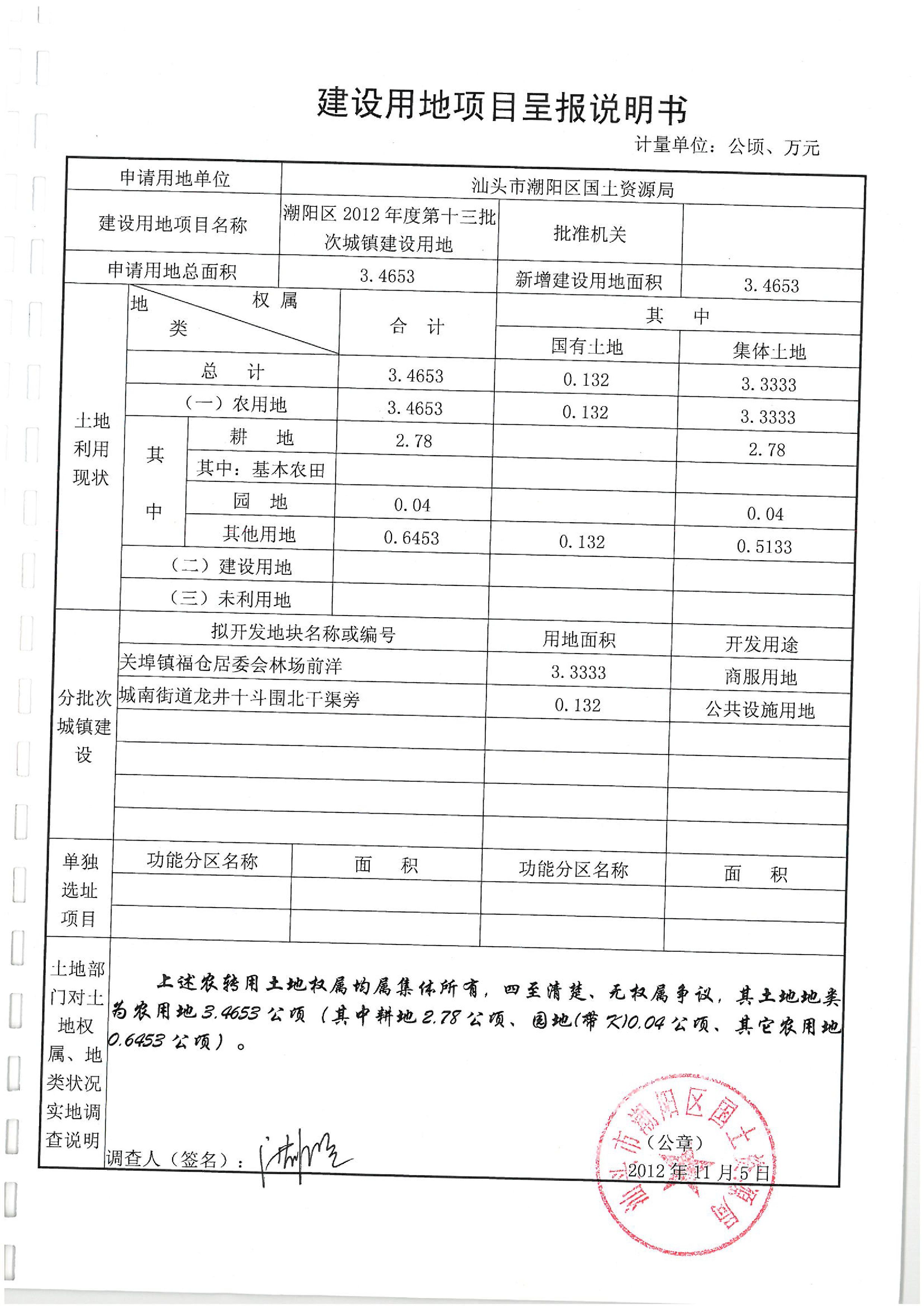 2012年度第十三批次“一书四方案”